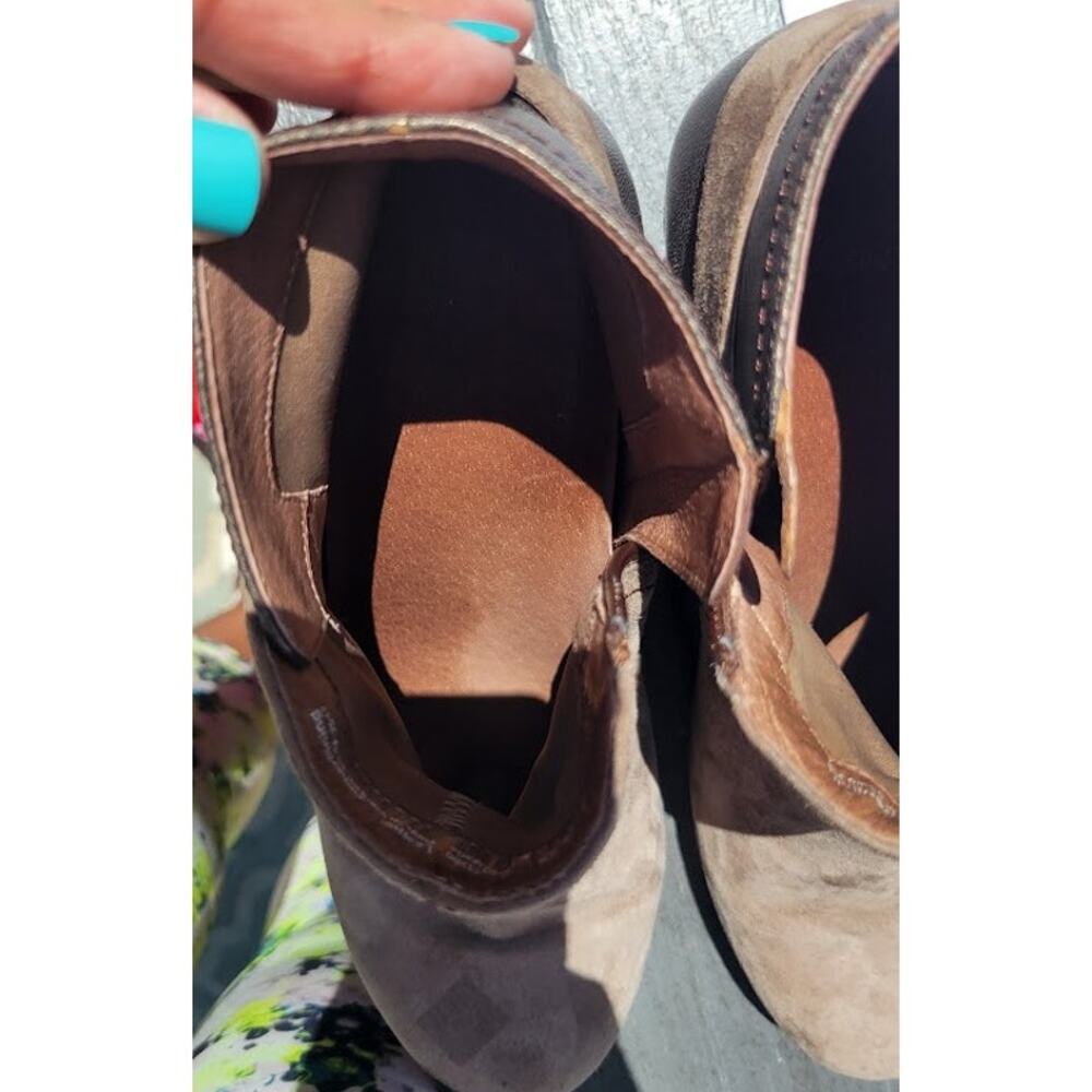 Dansko Brown Suede Wedge Ankle Boots - Picture 4 of 10